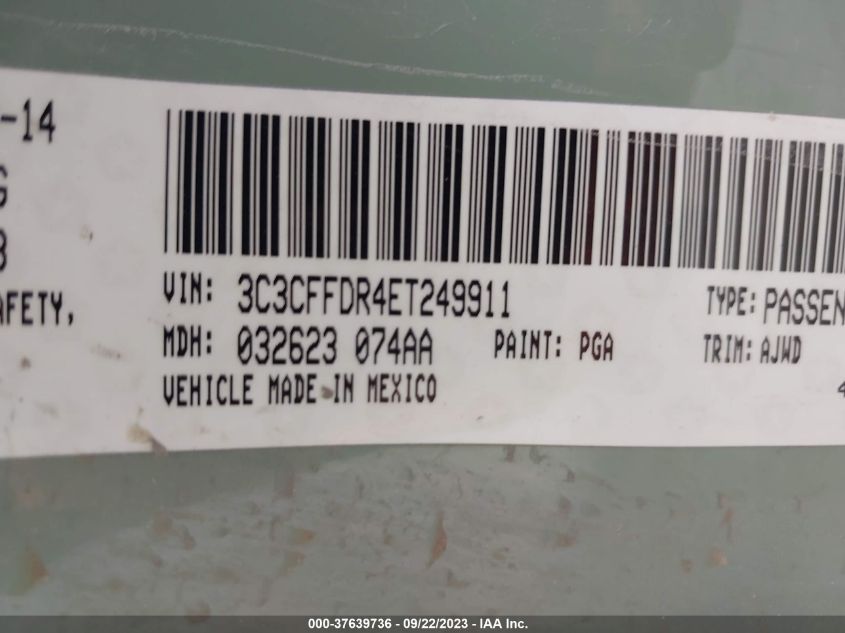 2014 FIAT 500C POP 3C3CFFDR4ET249911