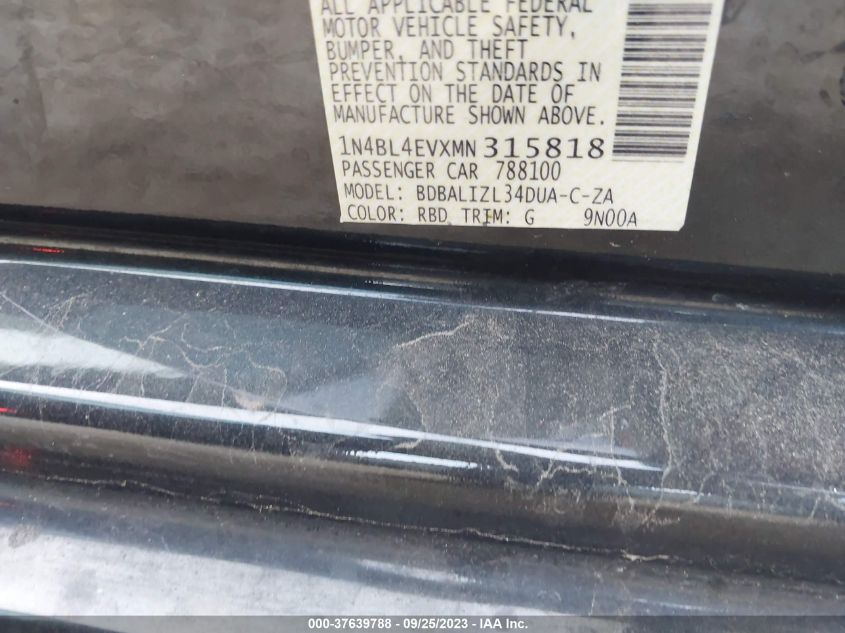 2021 NISSAN ALTIMA 2.5 SL - 1N4BL4EVXMN315818