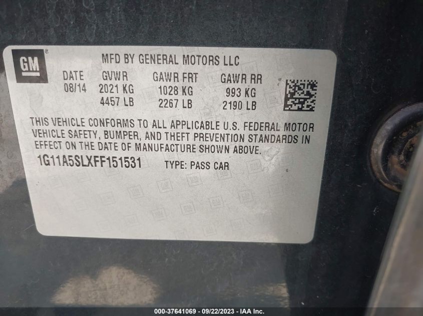2015 CHEVROLET MALIBU LS - 1G11A5SLXFF151531