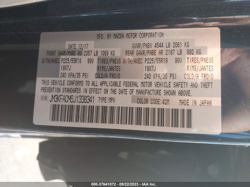 2018 MAZDA CX-5 TOURING - JM3KFACM6J1338341