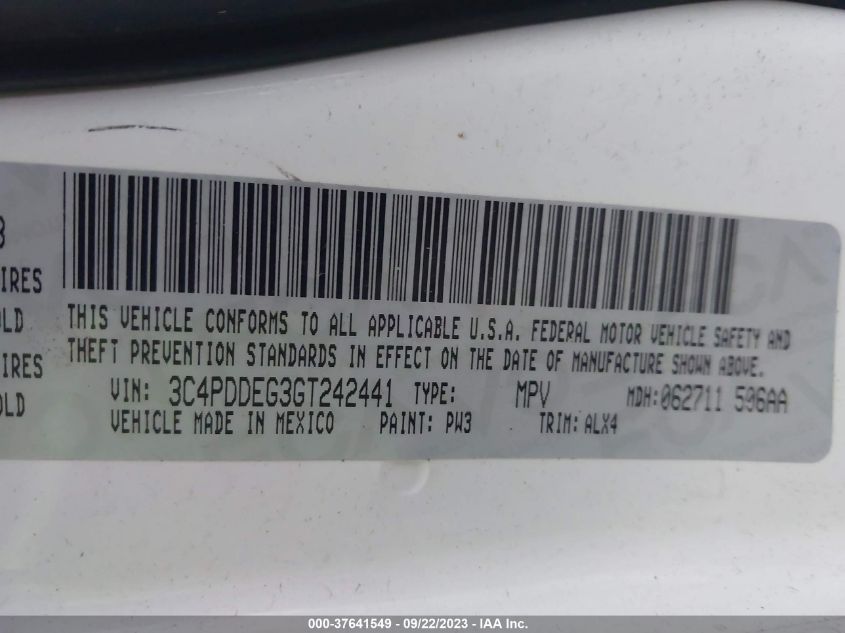 2016 DODGE JOURNEY R/T - 3C4PDDEG3GT242441
