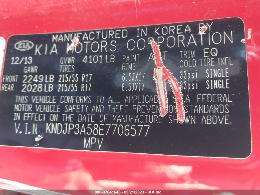 2014 KIA SOUL + - KNDJP3A58E7706577