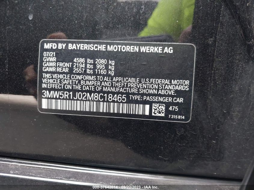 2021 BMW 3 SERIES 330I - 3MW5R1J02M8C18465