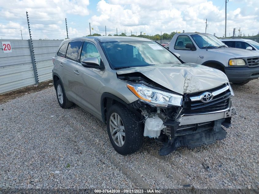 VIN 5TDZKRFH7GS137902 2016 TOYOTA HIGHLANDER no.1