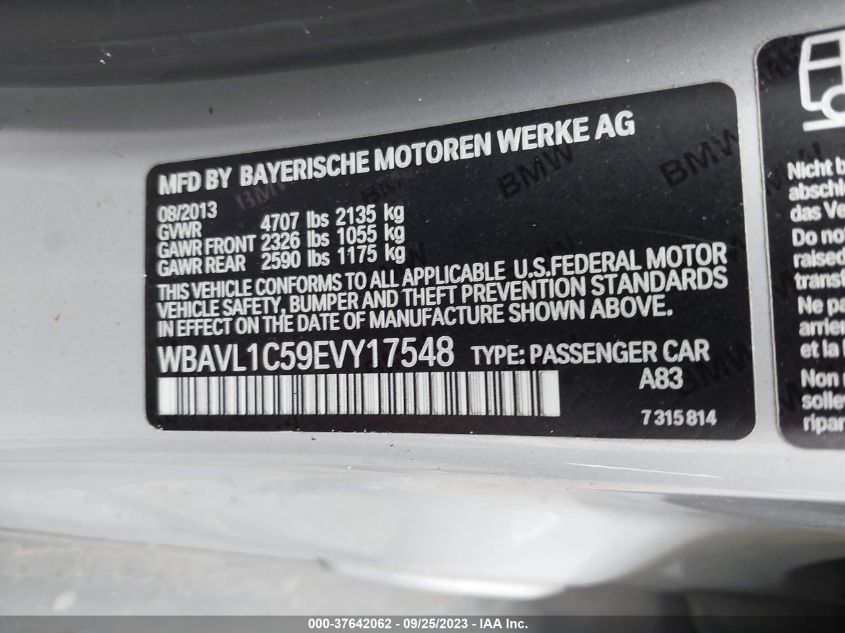 2014 BMW X1 XDRIVE28I - WBAVL1C59EVY17548