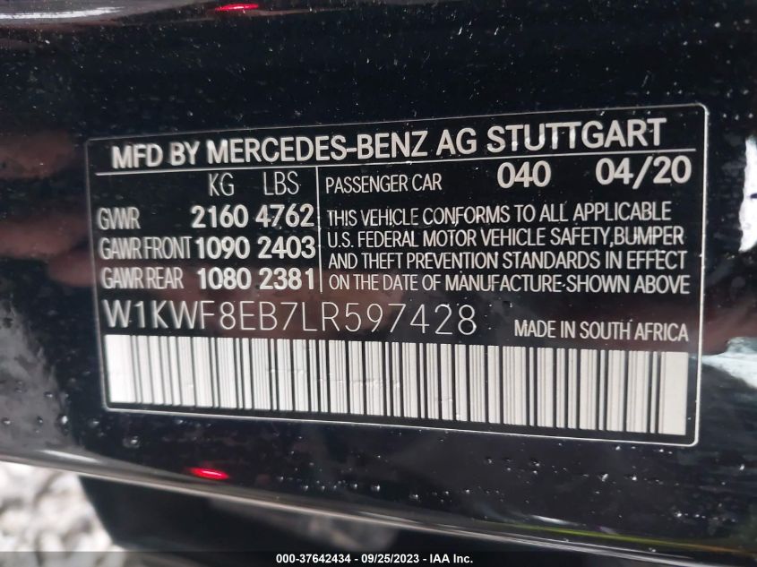 W1KWF8EB7LR597428 Mercedes-Benz C-Class C 300 9