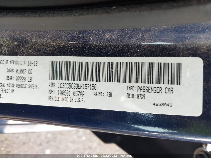 2014 CHRYSLER 200 LIMITED - 1C3CCBCG3EN157156