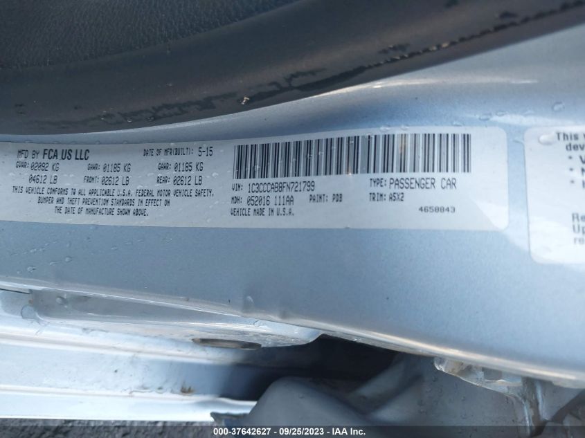 2015 CHRYSLER 200 LIMITED - 1C3CCCAB8FN721799