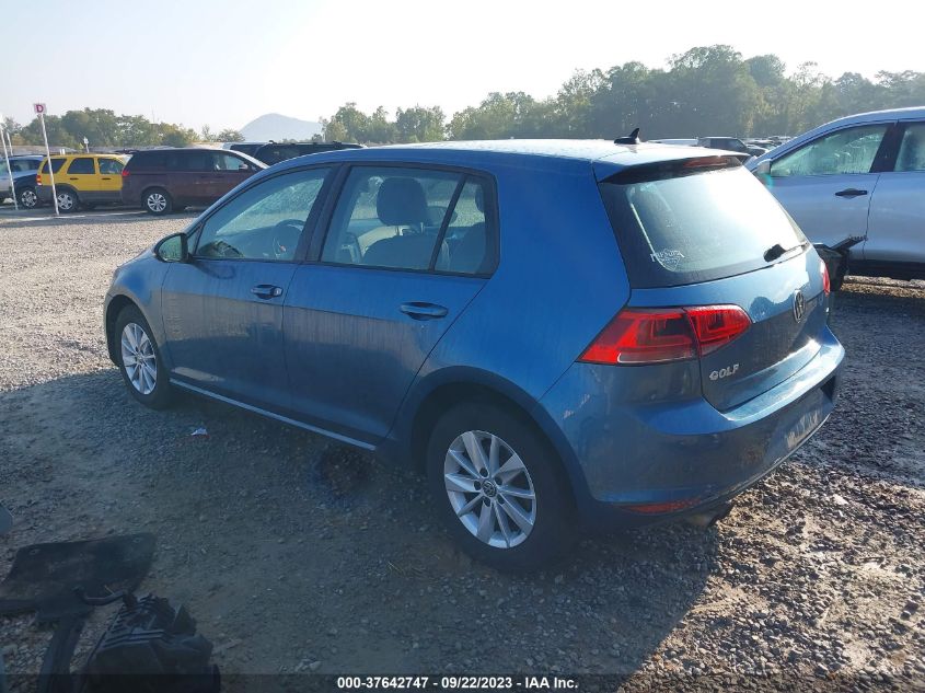 2015 VOLKSWAGEN GOLF TSI S W/SUNROOF - 3VW217AU9FM029743