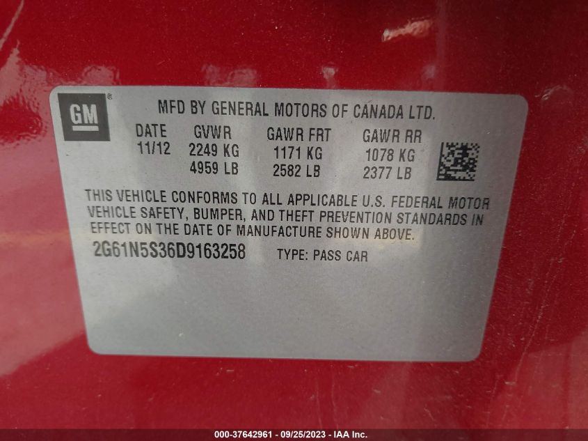 2013 CADILLAC XTS - 2G61N5S36D9163258