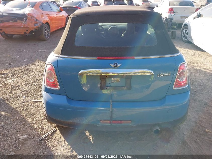2013 MINI COOPER CONVERTIBLE WMWZN3C58DT568807