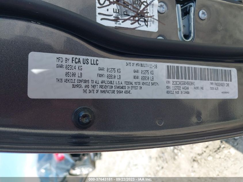 2019 CHRYSLER 300 LIMITED - 2C3CCAEG6KH563041