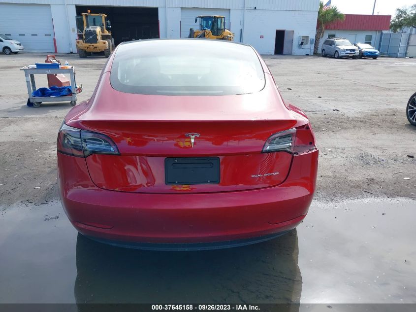 2021 TESLA MODEL 3 LONG RANGE - 5YJ3E1EB2MF035547