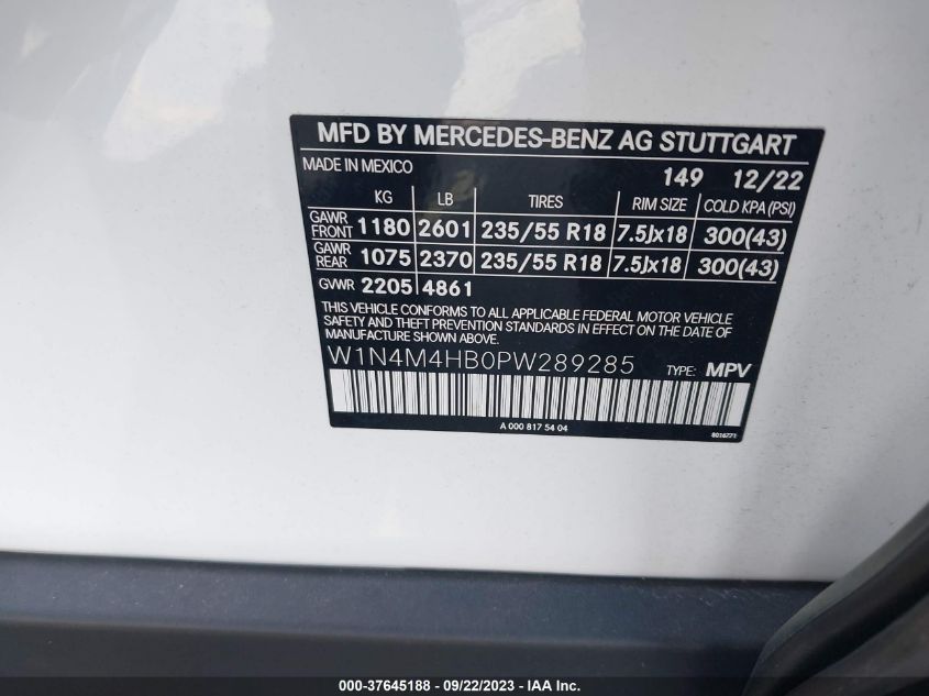 2023 MERCEDES-BENZ GLB GLB 250 W1N4M4HB0PW289285