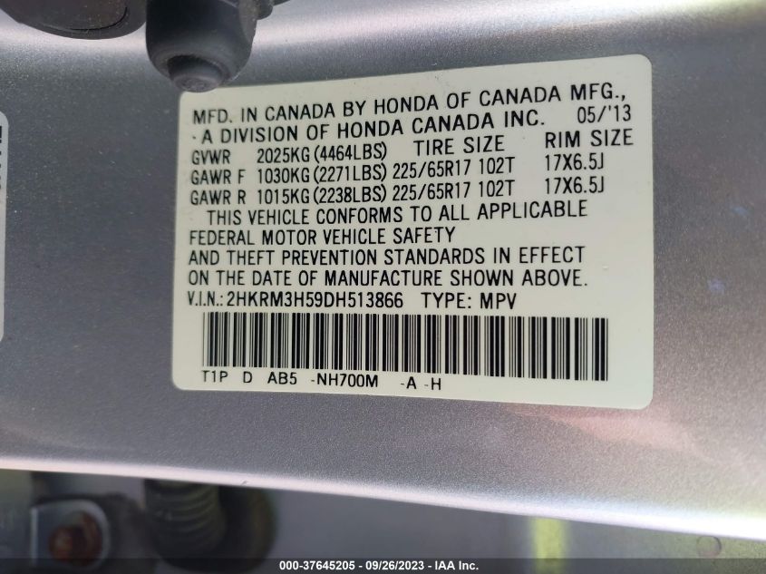 2013 HONDA CR-V EX - 2HKRM3H59DH513866
