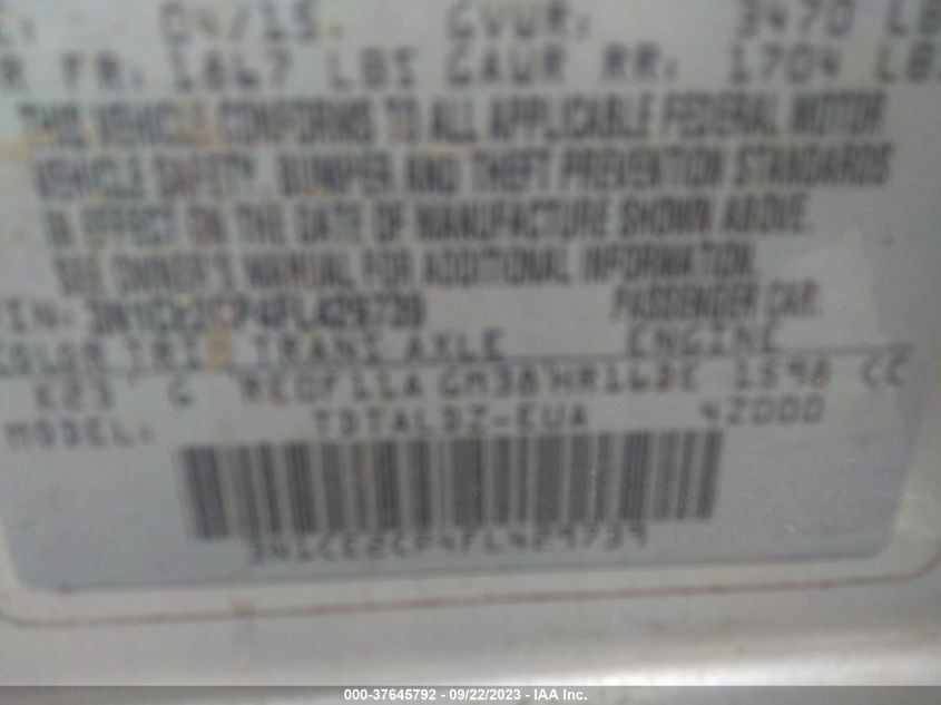 2015 NISSAN VERSA NOTE S/S PLUS/SV/SR/SL - 3N1CE2CP4FL429739