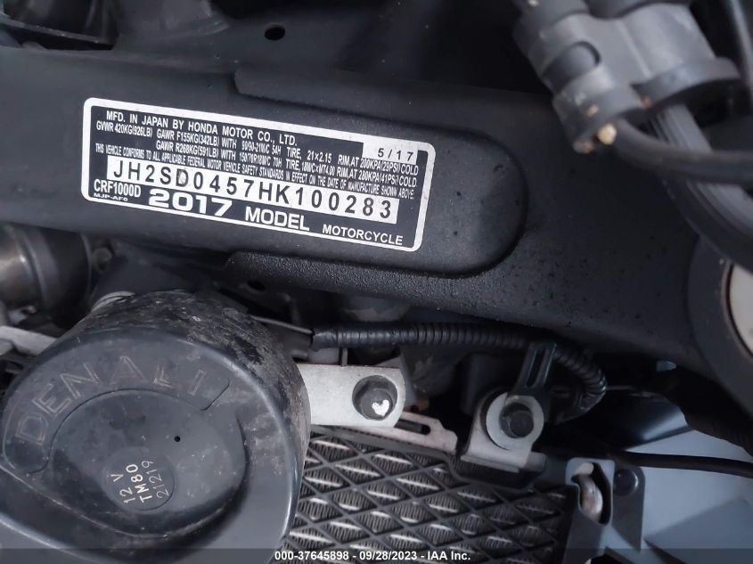 2017 HONDA CRF1000 JH2SD0457HK100283