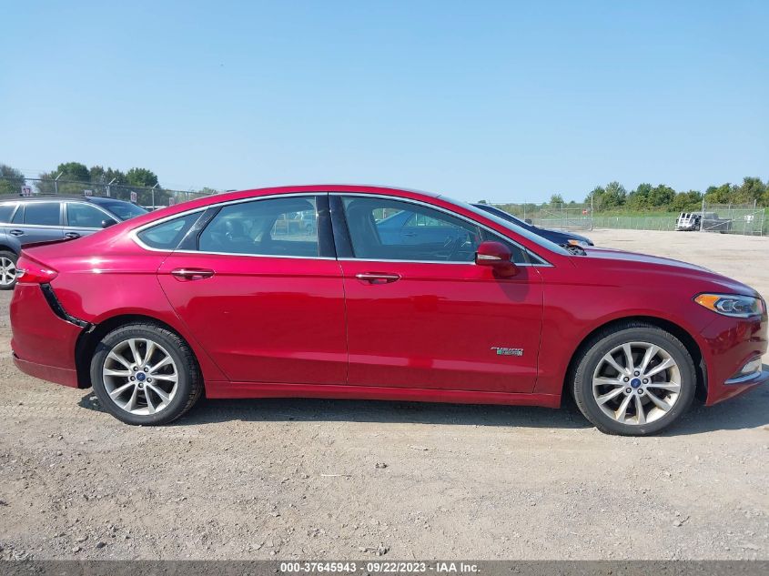 2017 FORD FUSION ENERGI SE - 3FA6P0PUXHR160726