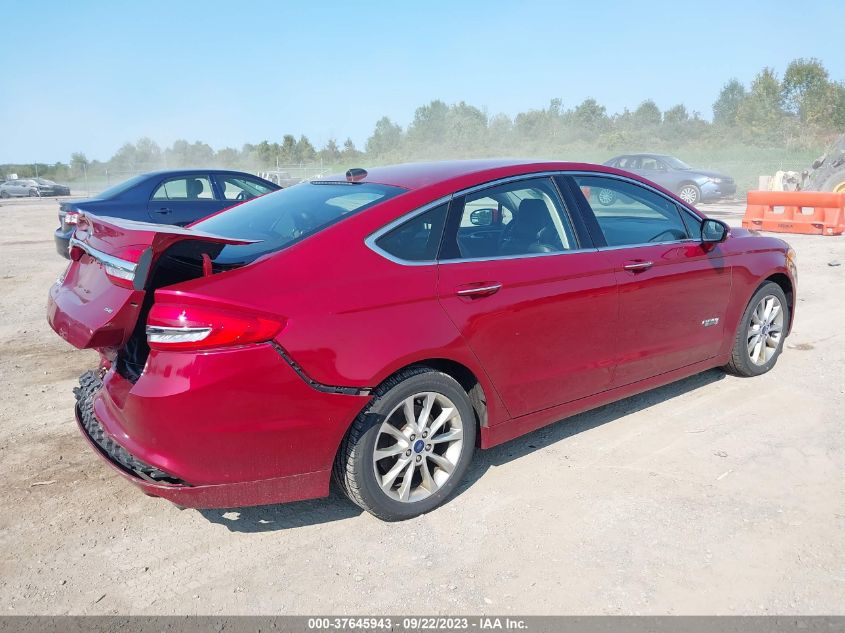 2017 FORD FUSION ENERGI SE - 3FA6P0PUXHR160726