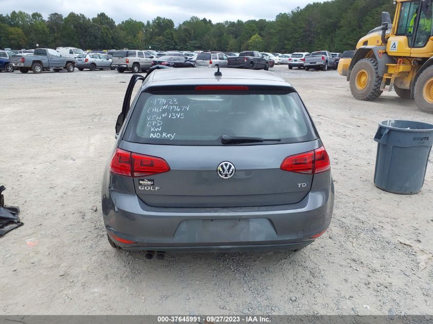 2015 VOLKSWAGEN GOLF TDI S - 3VW2A7AU2FM041345