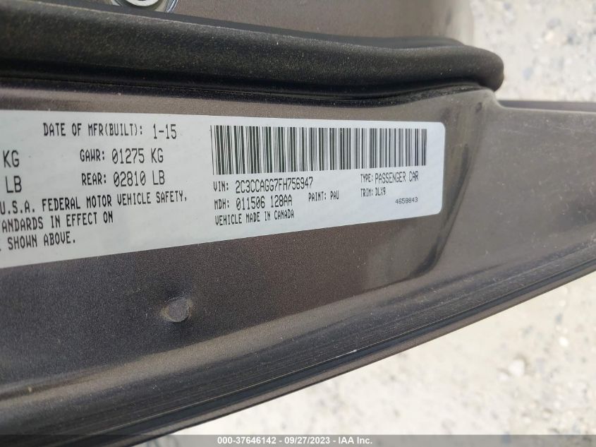 2015 CHRYSLER 300 - 2C3CCAGG7FH756947
