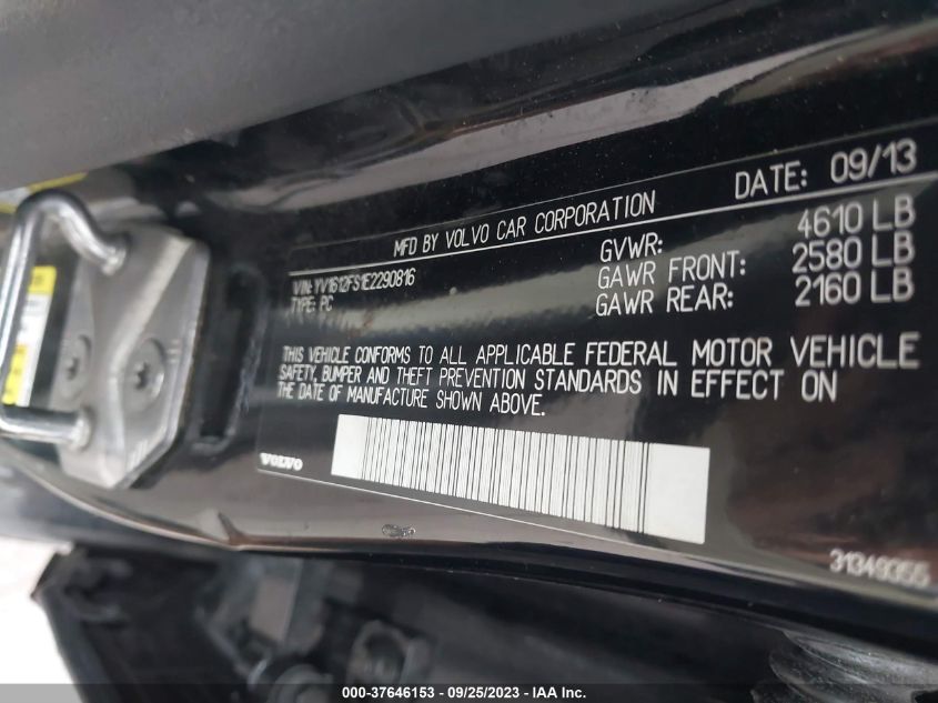 2014 VOLVO S60 T5 - YV1612FS1E2290816