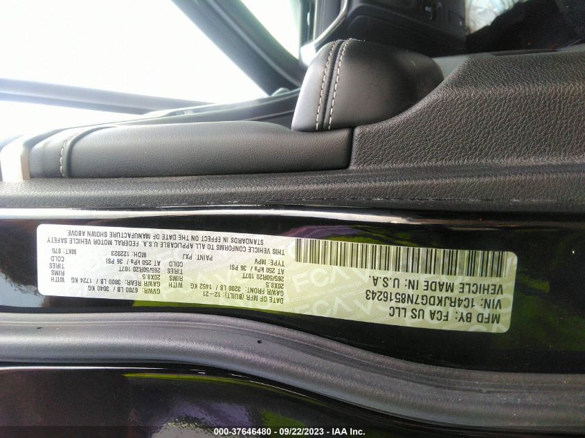 2022 JEEP GRAND CHEROKEE L OVERLAND - 1C4RJKDG7N851C243