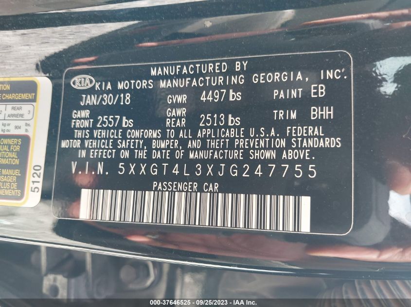 2018 KIA OPTIMA LX - 5XXGT4L3XJG247755