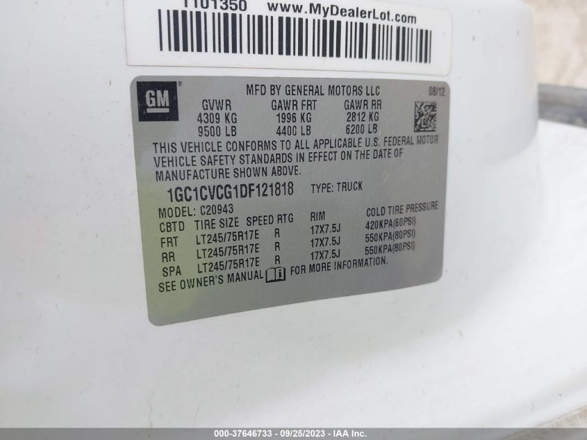 2013 CHEVROLET SILVERADO 2500HD WORK TRUCK - 1GC1CVCG1DF121818