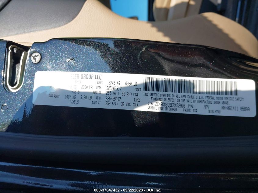 2014 DODGE GRAND CARAVAN AMERICAN VALUE PKG - 2C4RDGBG9ER452900