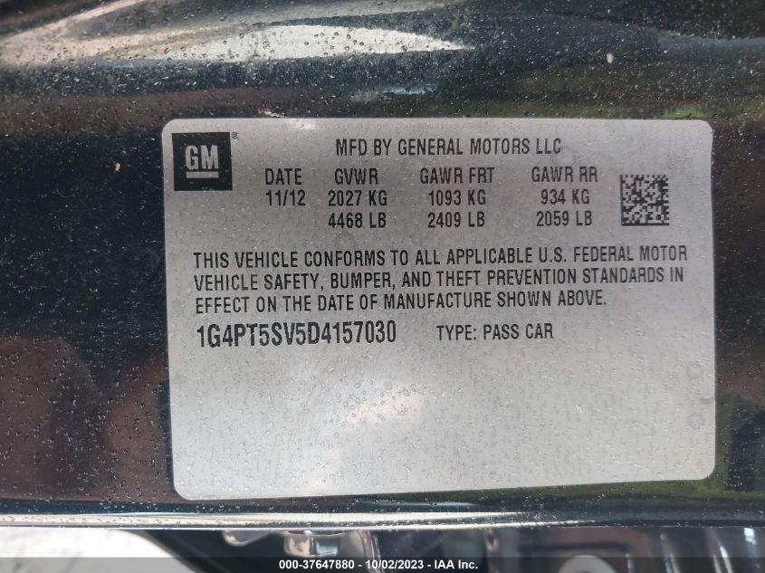 2013 BUICK VERANO PREMIUM GROUP - 1G4PT5SV5D4157030