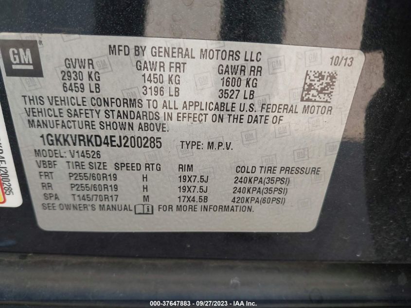 2014 GMC ACADIA SLT - 1GKKVRKD4EJ200285