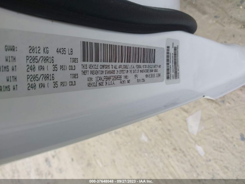 2015 JEEP PATRIOT SPORT - 1C4NJPBA0FD280599