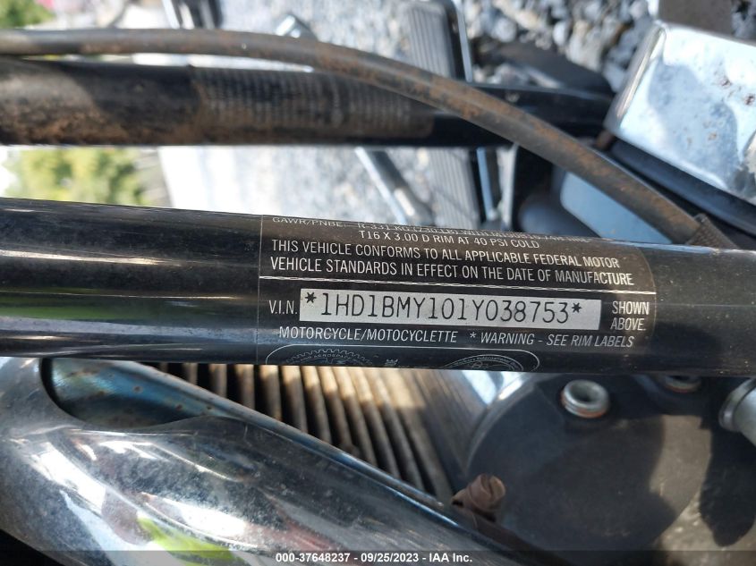 2001 HARLEY-DAVIDSON FLSTF 1HD1BMY101Y038753