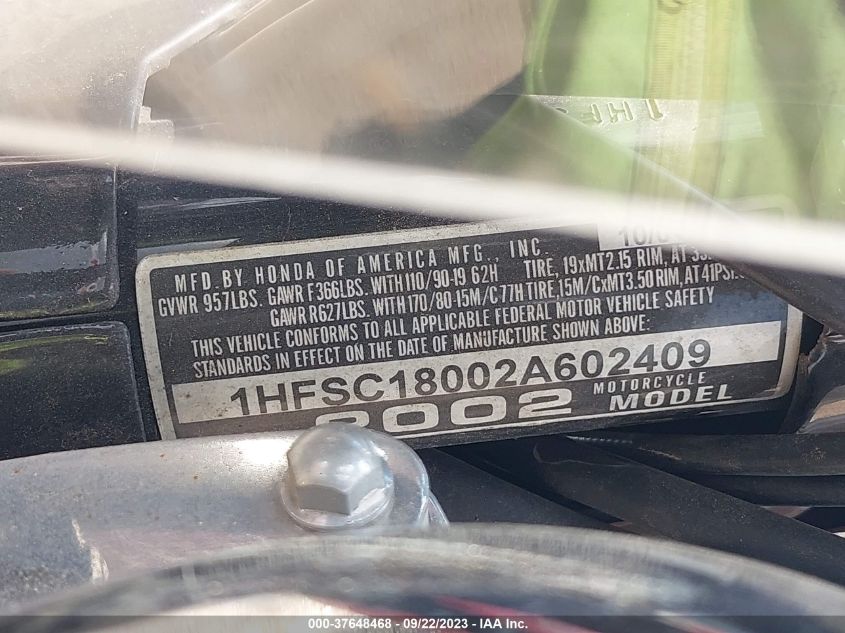 2002 HONDA VT1100 C - 1HFSC18002A602409