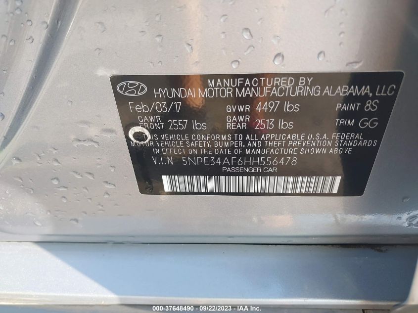 2017 HYUNDAI SONATA LIMITED - 5NPE34AF6HH556478