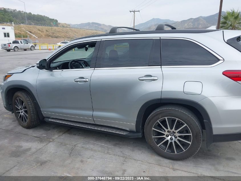 2018 TOYOTA HIGHLANDER SE/XLE - 5TDKZRFH6JS288296