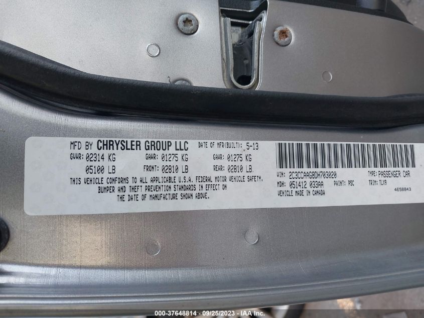 2013 CHRYSLER 300 - 2C3CCAAG8DH703020