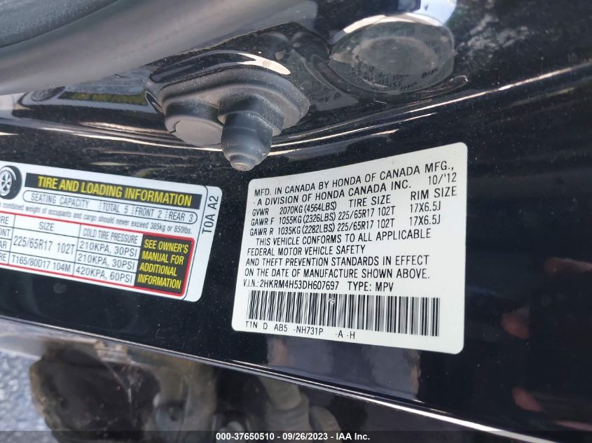 2013 HONDA CR-V EX - 2HKRM4H53DH607697