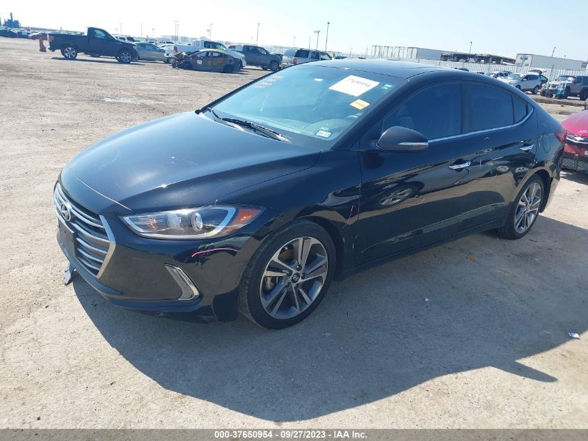 2017 HYUNDAI ELANTRA LIMITED - KMHD84LF1HU065781