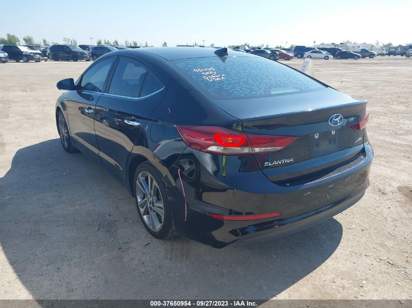 2017 HYUNDAI ELANTRA LIMITED - KMHD84LF1HU065781