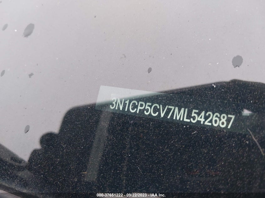 VIN 3N1CP5CV7ML542687 2021 NISSAN KICKS SV