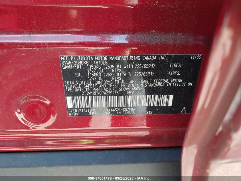 2023 TOYOTA RAV4 XLE - 2T3W1RFV0PW239276