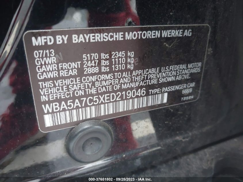 2014 BMW 528I XDRIVE - WBA5A7C5XED219046