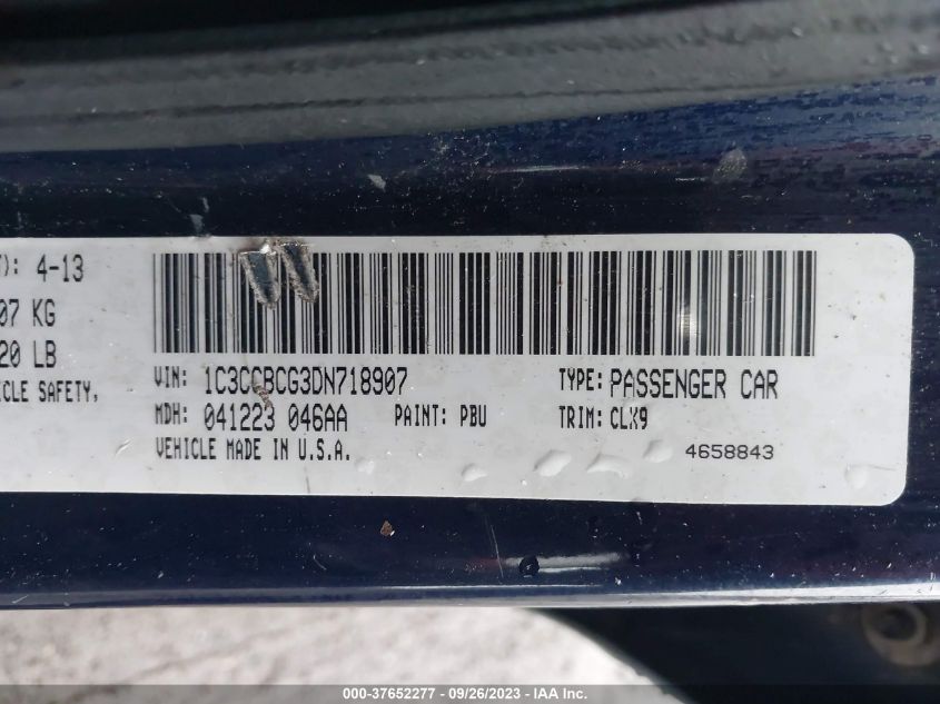 2013 CHRYSLER 200 LIMITED - 1C3CCBCG3DN718907