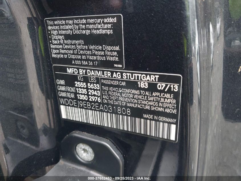 2014 MERCEDES-BENZ CL 550 4MATIC WDDEJ9EB2EA031808