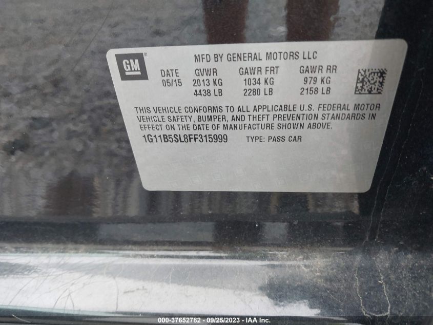 2015 CHEVROLET MALIBU LS - 1G11B5SL8FF315999