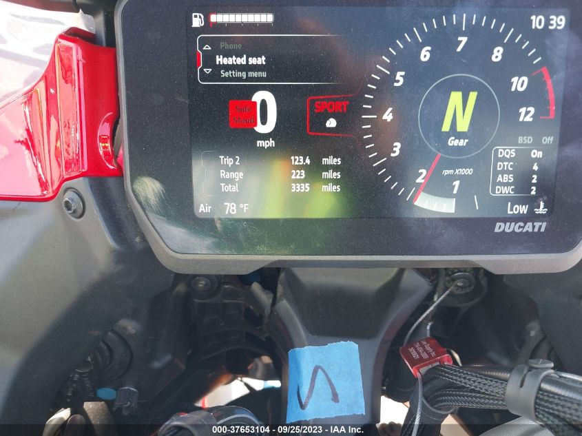 2023 DUCATI MULTISTRADA V4/V4S/V4 S SPORT ZDMAALVW5PB015175