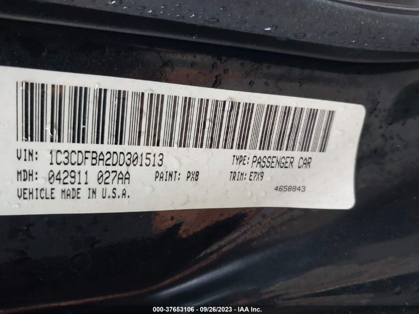2013 DODGE DART SXT - 1C3CDFBA2DD301513
