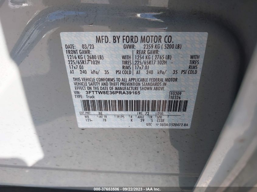 2023 FORD MAVERICK XL/XLT/LARIAT - 3FTTW8E36PRA39165